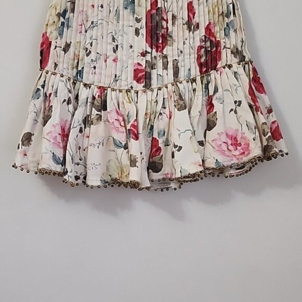 RARE Zimmermann Mischief Tuck Beaded Linen Skirt Size 0 XS - Picture 11 of 14